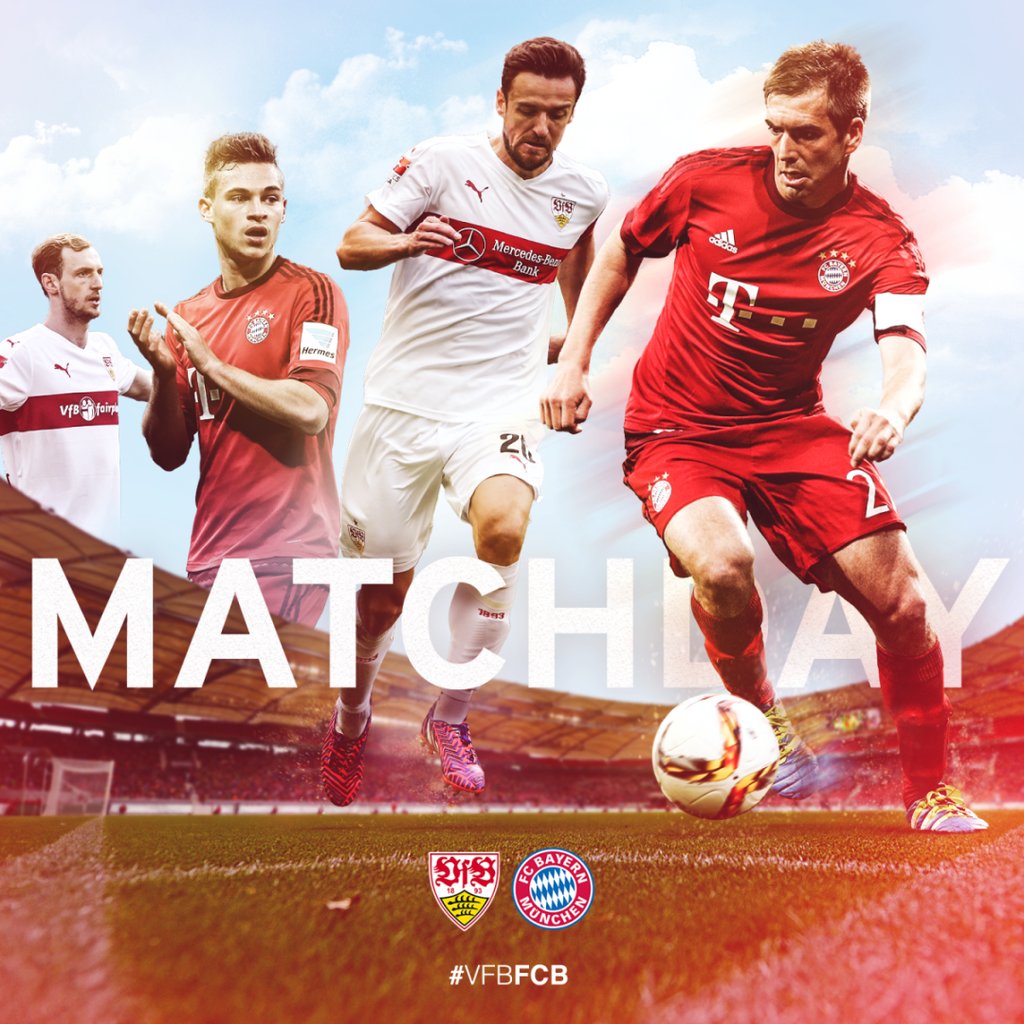 It's MATCHDAY! Today, #FCBayern are on the hunt for three points in Stuttgart. Where will you be following #VfBFCB?