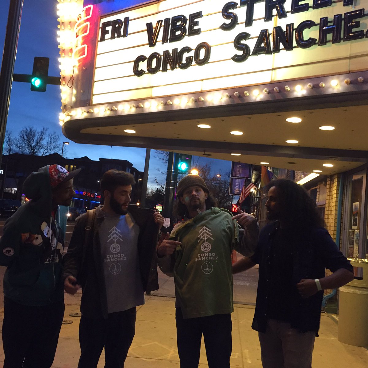 umbrlasupply's tweet photo. First night success with @CongoSanchez at The @bluebirddenver. Each of our tees plants a tree. #CongoSanchez https://t.co/Y2EkGcZvXC