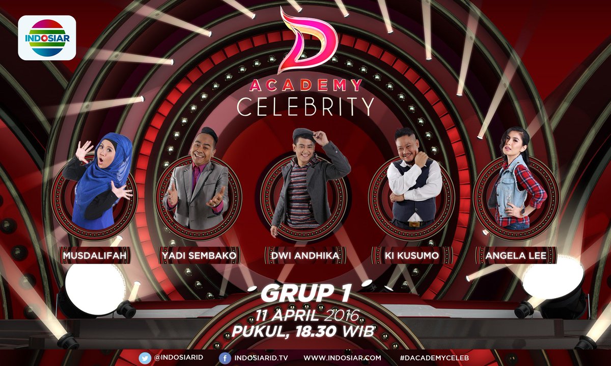 Peserta #DAcademyCeleb Grup 1! <a href="/MusdalifahBasri/">مزدلفة</a>, <a href="/kikusumo/">ki kusumo</a>, @DWIANDHIKAtweet, Yadi Sembako &amp; Angela Lee. Penasaran?
