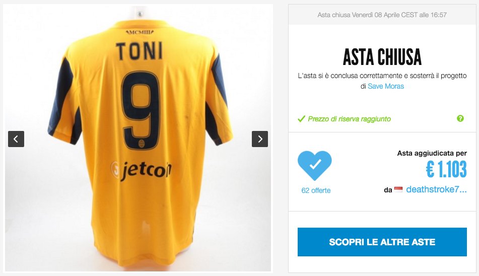 #AsteSaveMoras Secondo lotto incasso 2798€! On-line su <a href="/CharityStars/">CharityStars</a> #PAZZINI, <a href="/piergollo/">Pierluigi Gollini</a>, FLORO FLORES E ALTRI!