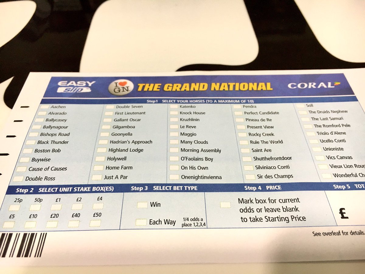 Coral Bet Slip Coral Bet Slip