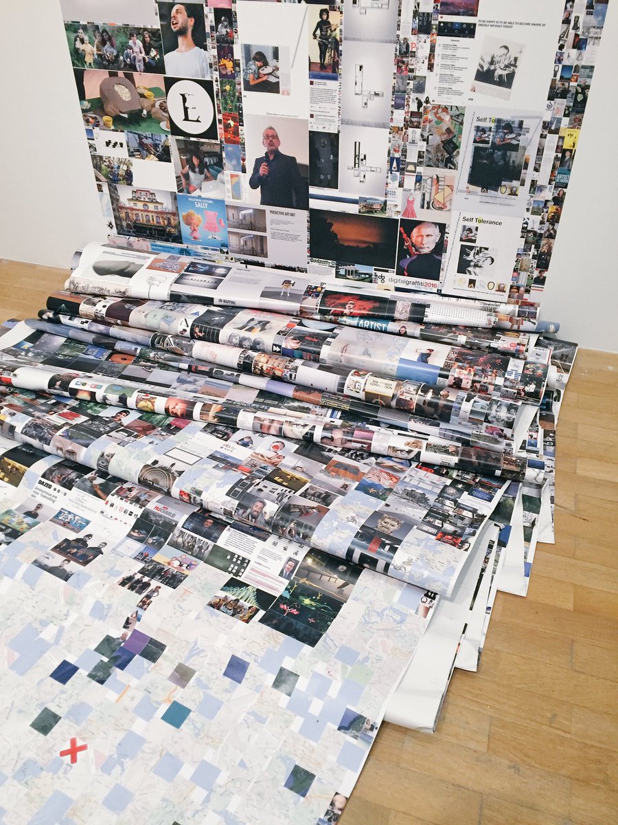 ChloefHoward's tweet photo. Instagram wall - highlights from the #electronicsuperhighway exhib @_TheWhitechapel this week! #art #technology https://t.co/Ed1WTMZgQo