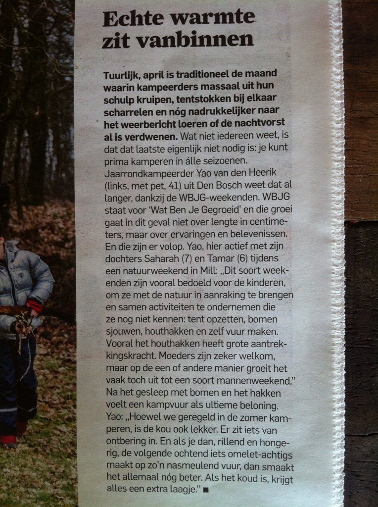 WBJGnl's tweet photo. Echte warmte zit van binnen....wat een leuk artikel over winterkamperen van WBJG ! #ADweekend https://t.co/zNrDynOJv7