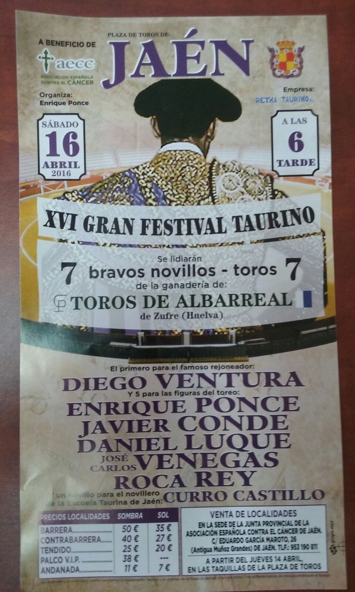 El próximo sábado día 16 estaremos en la Plaza de Toros de Jaén @aeccjaen <a href="/ETaurinaJaen/">Escuela Taurina Jaén</a> <a href="/francastillo6/">Curro Castillo</a>
