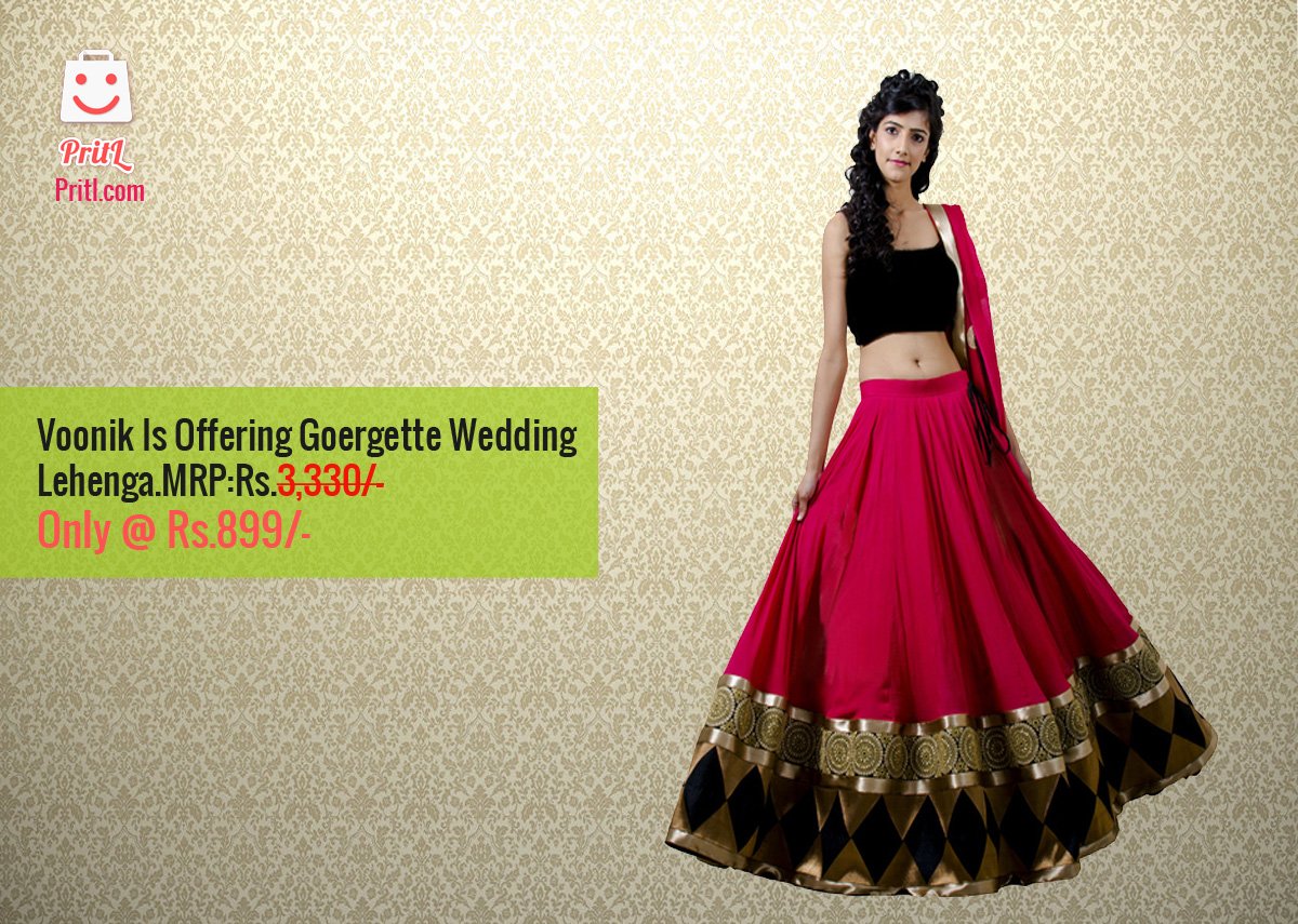 PritlApp's tweet photo. #Voonik #Deals #Goergette Wedding #Lehenga. (Only At Rs.899/-)
Get #Offer: https://t.co/uTWKiCSBgr https://t.co/g066OHb42N