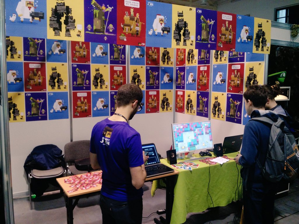 lowpolywolf's tweet image. We're at @pyrkon! If you are in Poznań come, say hi and play #AngryJohn!