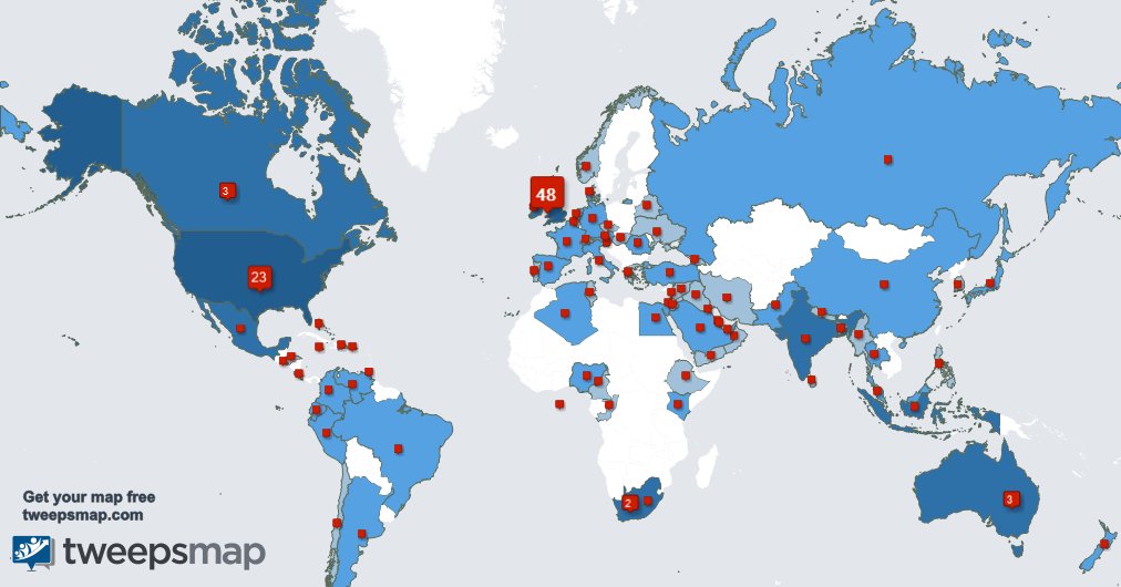 MorganStar4's tweet photo. My followers are in UK.(48%), USA(22%)... Get your map too: https://t.co/xlk5VdGfAG https://t.co/oDhkQ1LSNR