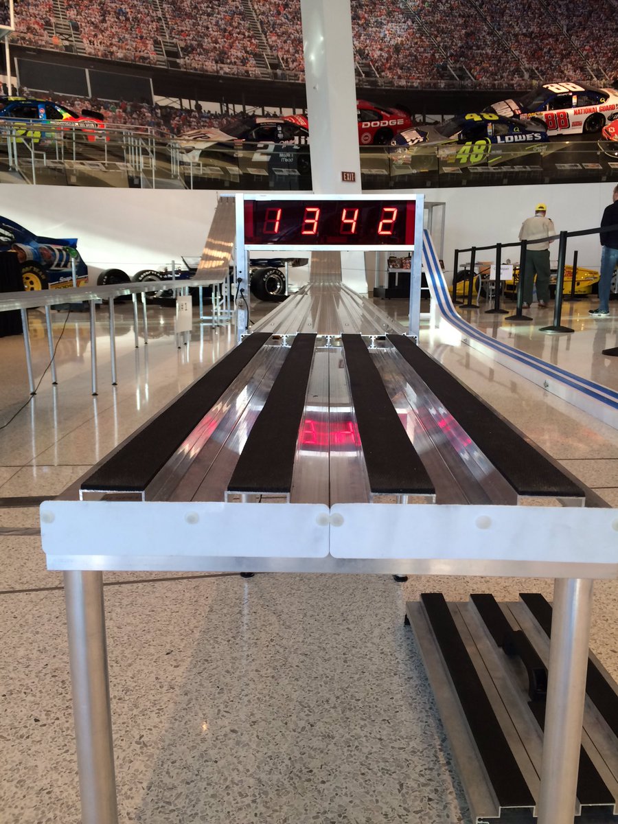NASCARHall's tweet photo. Weigh-ins almost complete &amp; tracks set. Join us for #NASCARHall's 1st-ever Pinewood Derby. https://t.co/U3f9DXZ0y6 https://t.co/4pE5GJrSm3