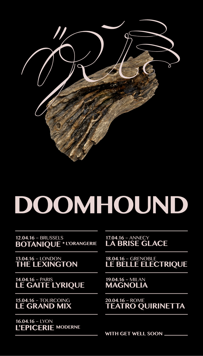 These are the tourdates of Philipp's new project Doomhound. 
design: Gianluca Lonigro