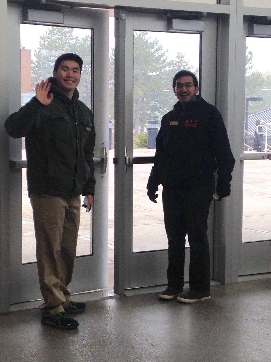 thewileyside's tweet photo. Thanks to our upstairs door openers! #ritoh #ritbound #ritchieforever #rit2016 #ritordie https://t.co/ClveQKJESB