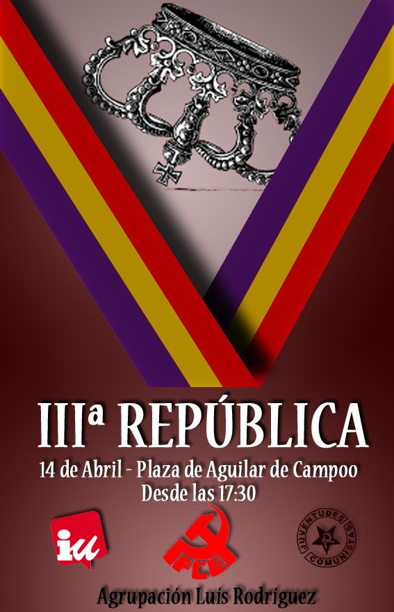 PalenciaNortePC's tweet photo. Próximo 14 de Abril #AguilardeCampoo xla IIIªREPÚBLICA #IIIR @MartaMartn01 @regueboni @maaria2210 @CynthiaGarcia_2 https://t.co/bx3NFdJPQE