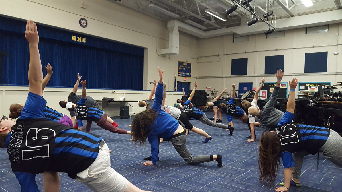 MeganBudway's tweet photo. Morning yoga with the @PalmettoPerc front ensemble! https://t.co/DfyyurdDSS