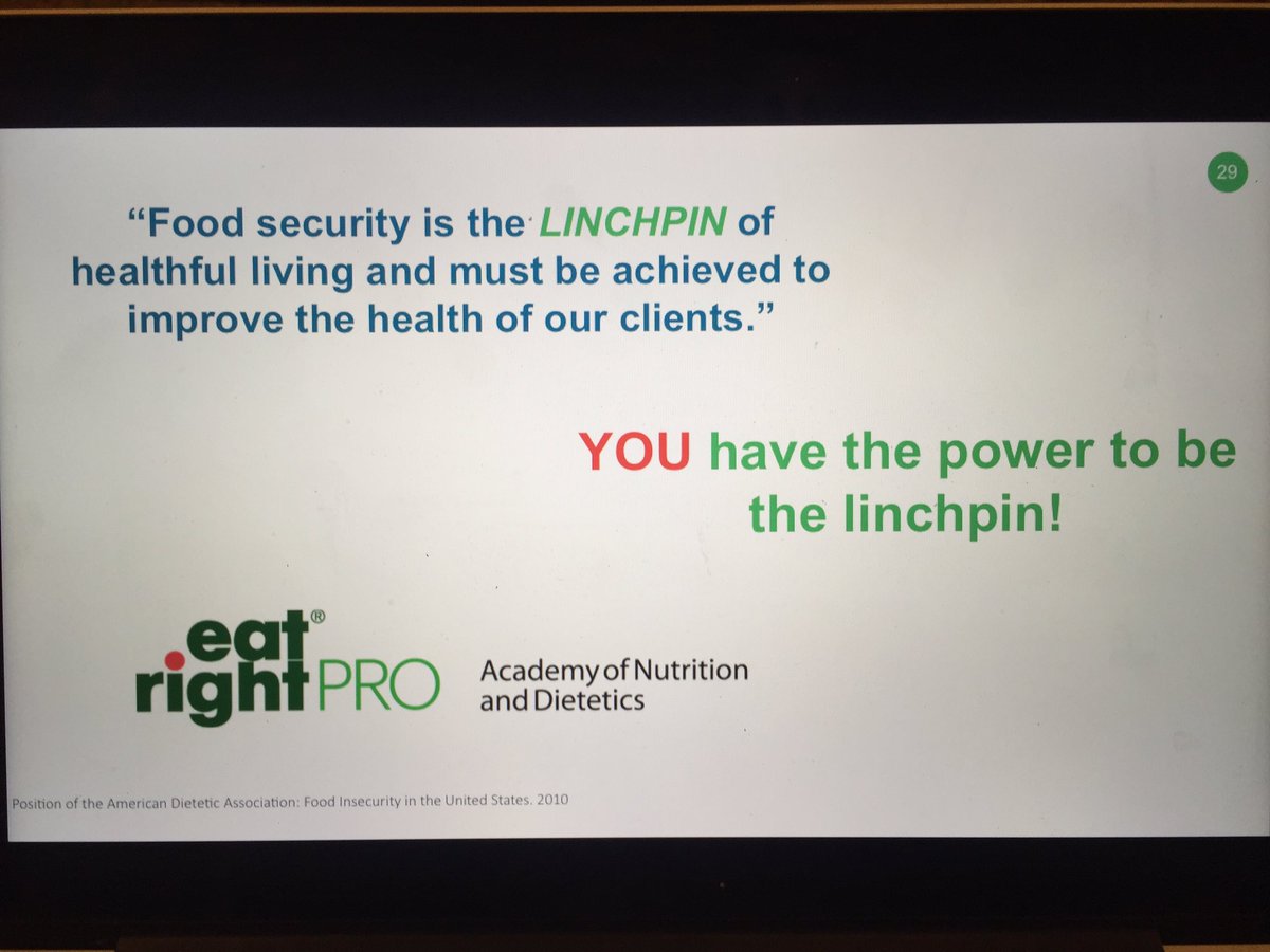 eatrightPA's tweet photo. People must have FOOD before they can choose HEALTHY food. If we want to combat hunger we must change our thinking https://t.co/WGPAhaV3AO