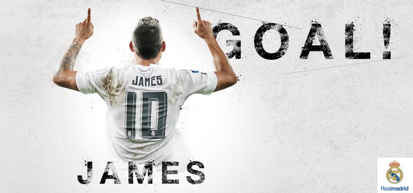 realmadrid's tweet photo. 5' GOOOOOOOOOOOOOOOOOOOOOOOOOOOOOOL de @jamesdrodriguez 

Real Madrid 1 –  0 Éibar

#RMLiga #HalaMadrid https://t.co/S2MXJGq2Sf