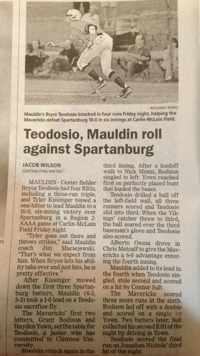 SA_Showcase's tweet image. We see you @BryceTeodosio13 ...  @ClemsonBaseball #commit #TwoWayGuy