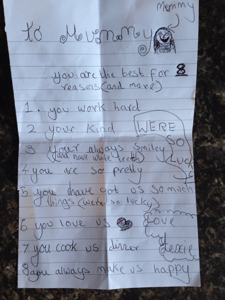 slhumphrey's tweet photo. When my daughter leaves a lovely note that is also brand aware #octaspring #8reasons #dormeo @OctaspringHQ @DormeoUK https://t.co/JRTksx9KZD