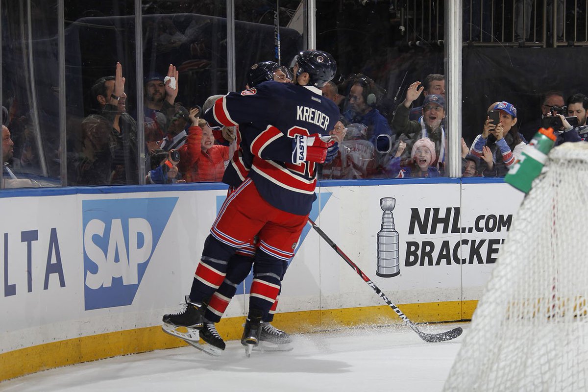NYRangers's tweet photo. #NYR win 3-2 to close out the regular season schedule!!! See you in the playoffs next week!! https://t.co/Tn2EJH4BDN