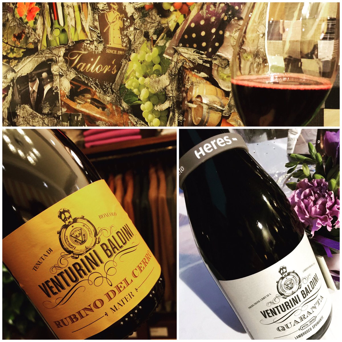 Il #lambrusco reggiano di <a href="/venturinibaldin/">Venturini Baldini</a> per il primo aperitivo di #Vinitaly2016 #RubinoDelCerro #Quaranta #wine