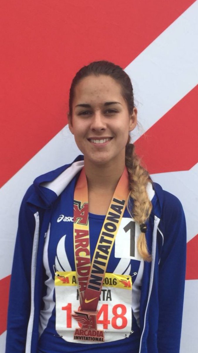 Congratulations to Samantha Huerta who won 4th place at the Arcadia National Invitational track meet!