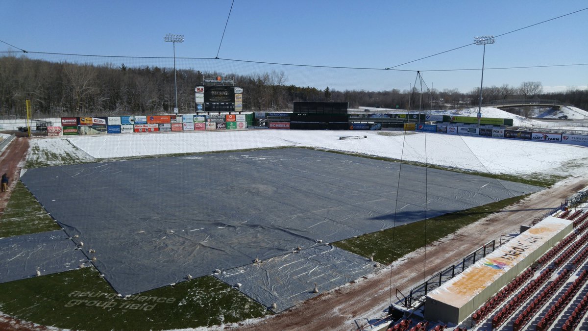 TimberRattlers's tweet photo. Today's Home Opener has been postponed.  Details at the link: https://t.co/CkG0JeYWZW #TRatNation https://t.co/izYwkamAqh
