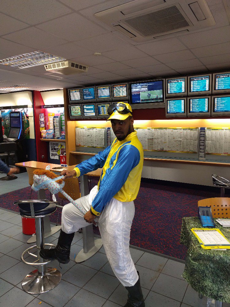 AkinPrince's tweet photo. @WilliamHillPLC Bearwood LBO's Jockey is ready #NATIONALREADY https://t.co/Mc7t2HrDIm