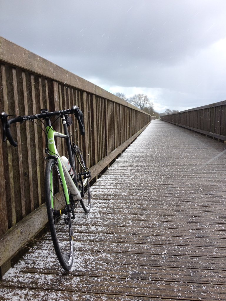 Hailstones sting when you ride into them ! #lympstone #devon #exeestuarytrail @CycleDevon