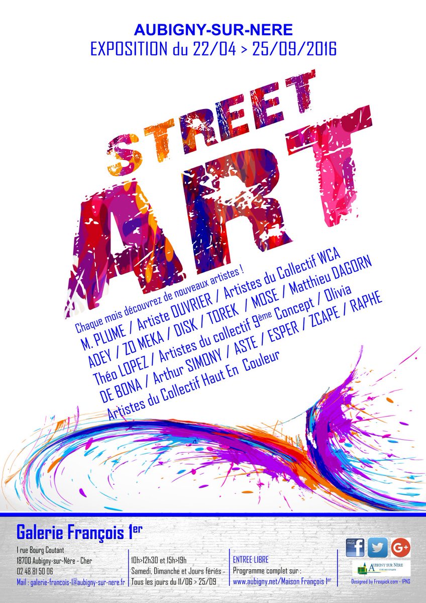 gfrancois_1's tweet photo. #Streetart #Aubigny commence prochainement. L'affiche et la programmation artistique ! 
 https://t.co/5VtFtFwFzo https://t.co/wd6ygtVd3E