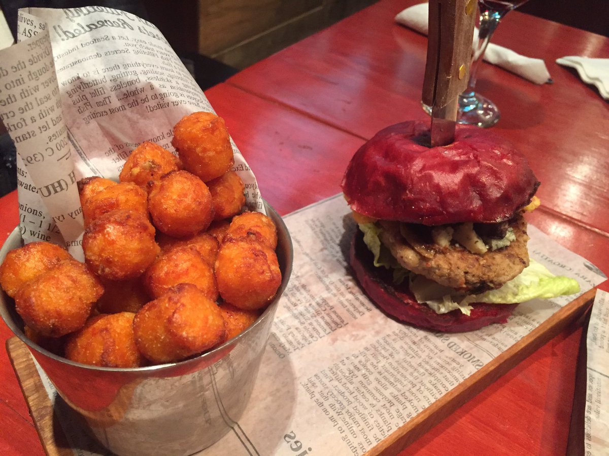 Keith_and_AL's tweet photo. Between wild boar (beet buns) and elk burger (bamboo charcoal buns) @wildburgrr #tasteToronto #foodie #blogTO https://t.co/rCL2R6BWjy