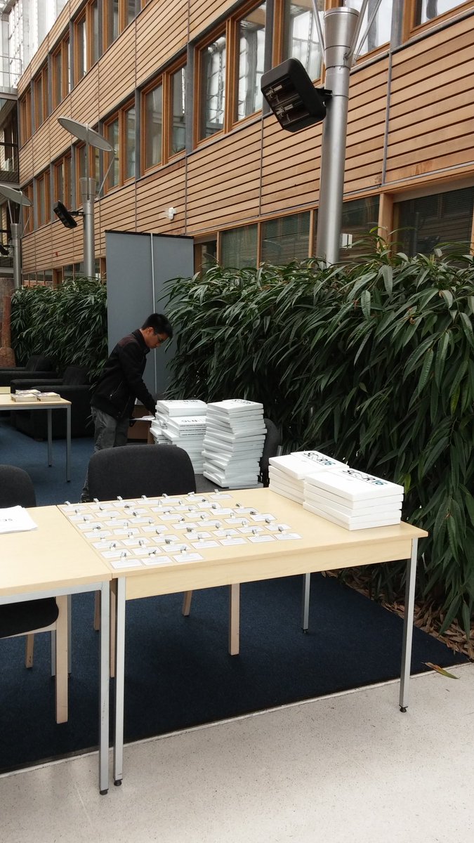 SCOR2016's tweet photo. Wasin caught preparing the registration desk for the 2016 #SCORers at #SCOR16 https://t.co/PZdjvnBxL0