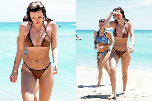 CELEBUZZ's tweet image. .@bellathorne&apos;s bikini body is inspiring us to go to the gym: celeb.bz/1Xm45un