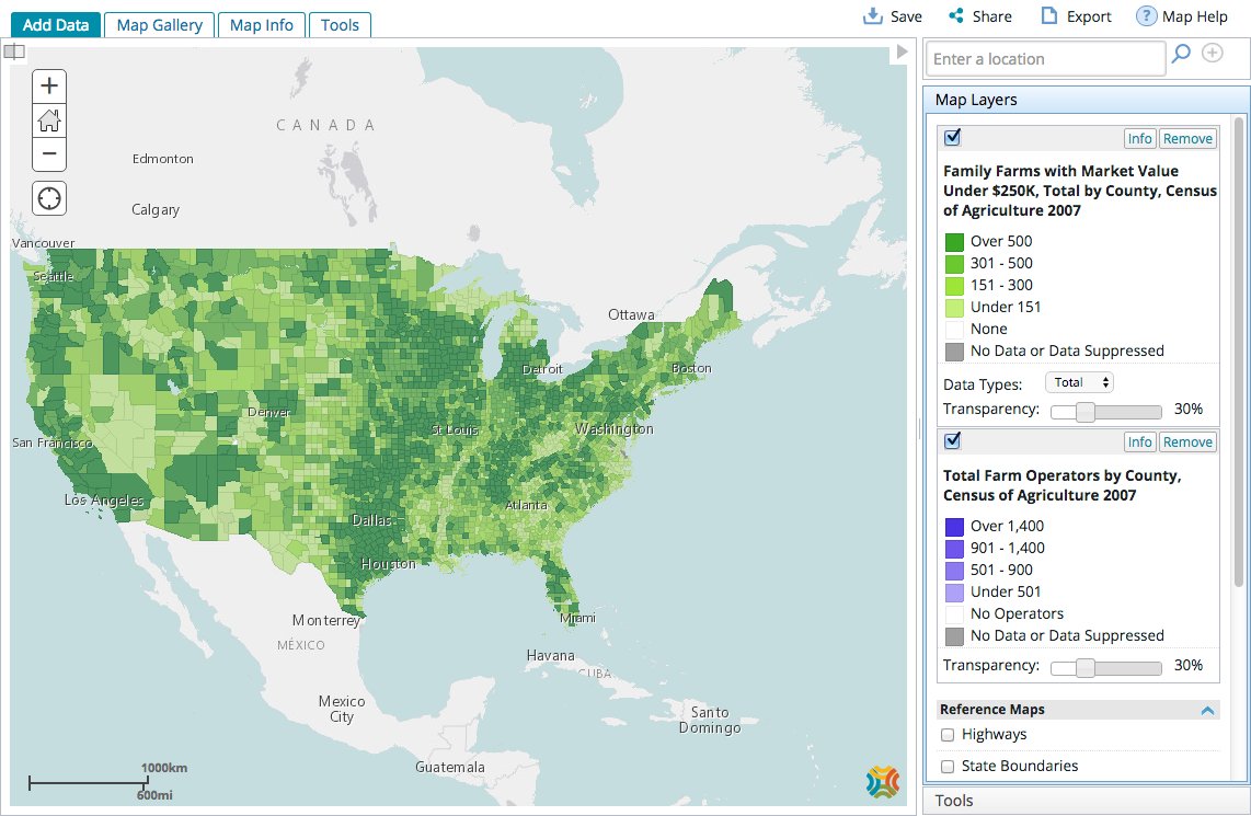 CommunityCommon's tweet image. #MemberMap: Small scale agriculture concentration in U.S. ow.ly/10pAyu
