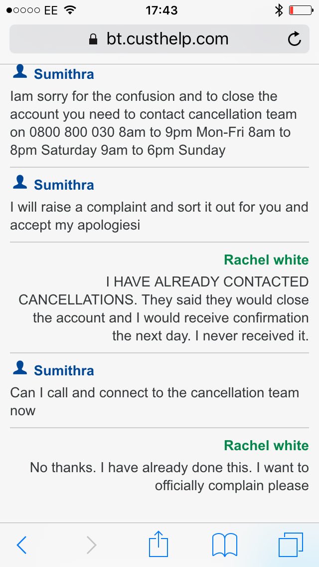 Gingerbird1980's tweet photo. And the @BTCare saga continues. @Plusnet here we come! #exasperated #badservice #btdoesntcare https://t.co/5oO5SVbWRb