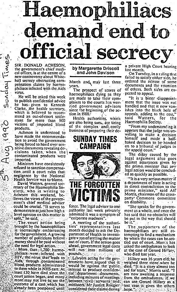 seancavens's tweet photo. #contaminatedblood #haemophilia https://t.co/HVobqAGCUH