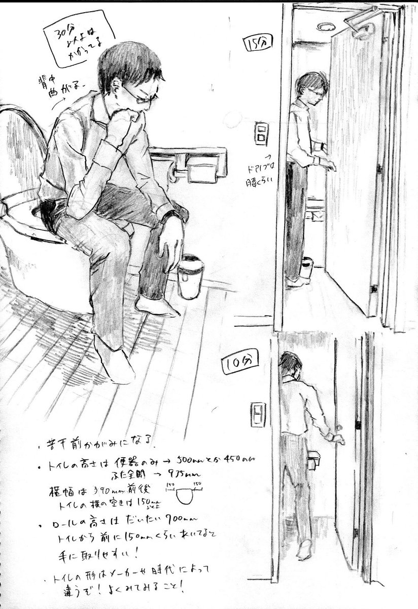 ダンドロ2 トイレに入る 便座に座る ダンドロ