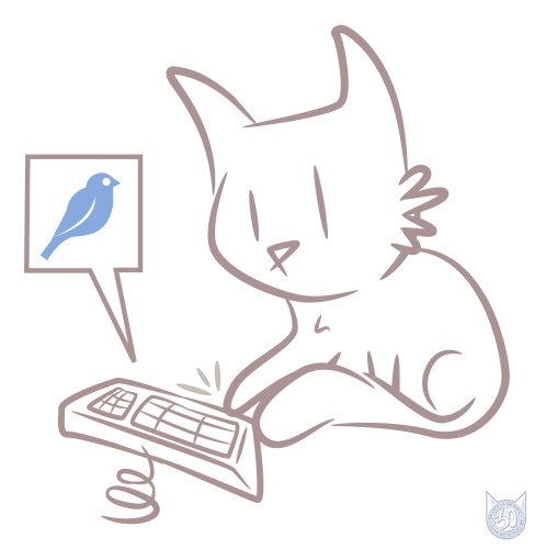 mrharperkitty's tweet photo. Meow Tweeters! I am here because I assumed some association with birds? #myfirstTweet #Caturday https://t.co/aD31MBAsxI