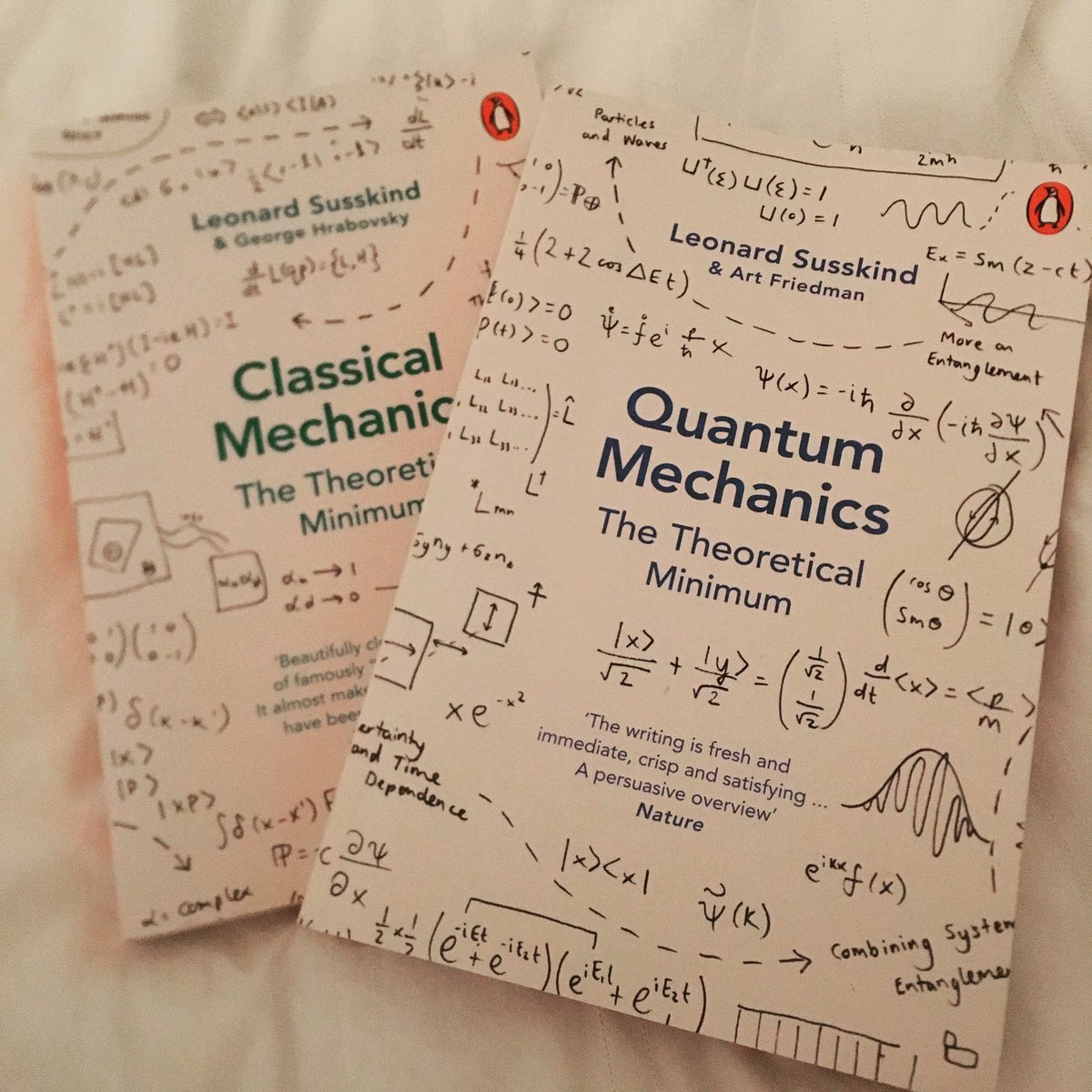 MeteAtature's tweet photo. Finally had time this Saturday for #LennySusskind's #theoreticalminimum set. Elegant, go read it! #physics #books https://t.co/cnW4wAjRxc