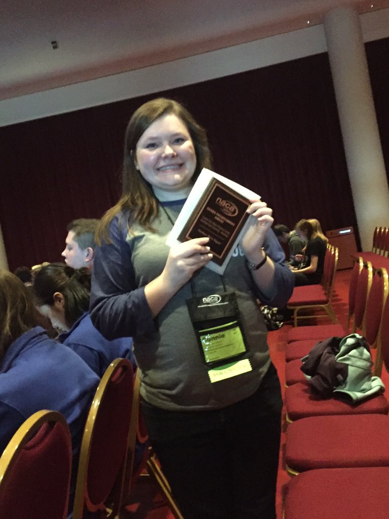 LindzODriscoll's tweet photo. So proud of Connie she won the award series programming award for her Pinterest series!! #prouddragons #THENACANPL https://t.co/C2biXMgsrE