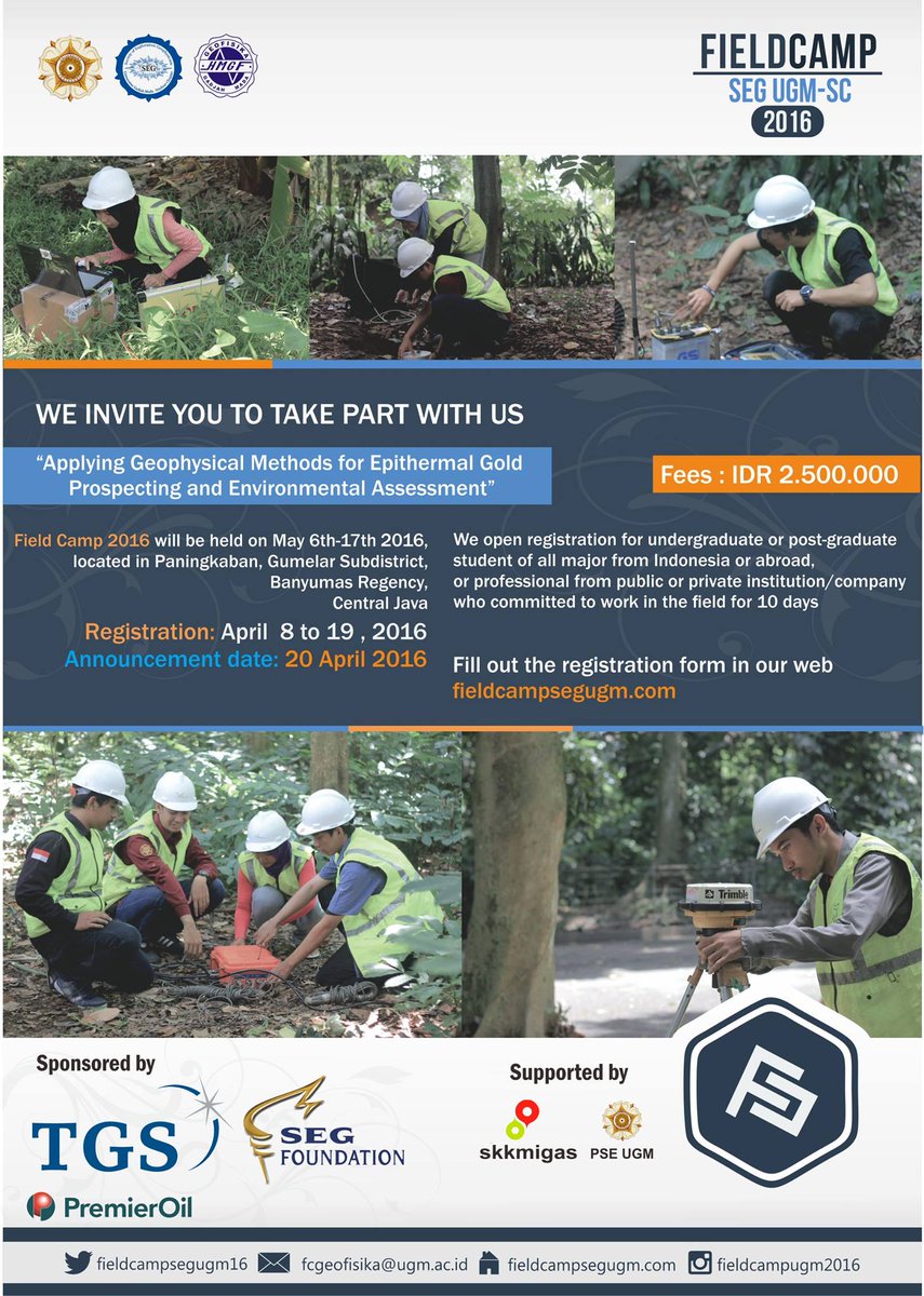 [Salam Geofisika...!!]
info FIELD CAMP SEG UGM SC 2016
#scg_uinsuka #geofisika_uinjogja