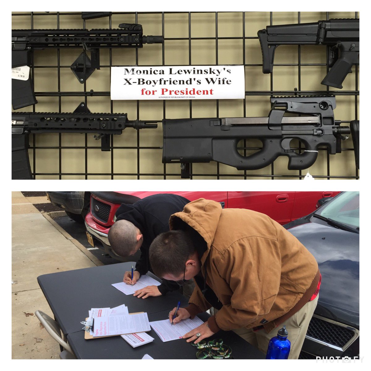 JohnVickFL's tweet image. Two more #2ndAmendment voters ready to #StopHillary in November! #LeadRight2016