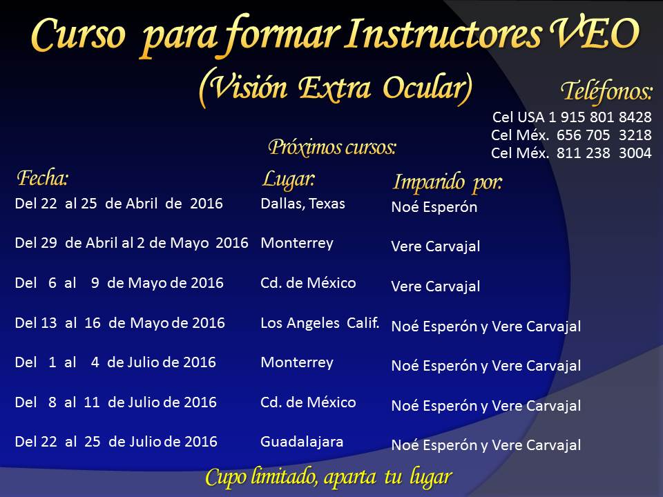 ViendoXelMundo's tweet photo. Próximos cursos para 2016, aparta tu lugar ya que tenemos cupos limitados
https://t.co/N6f0SfxW6Z https://t.co/pVzeOz9GSg