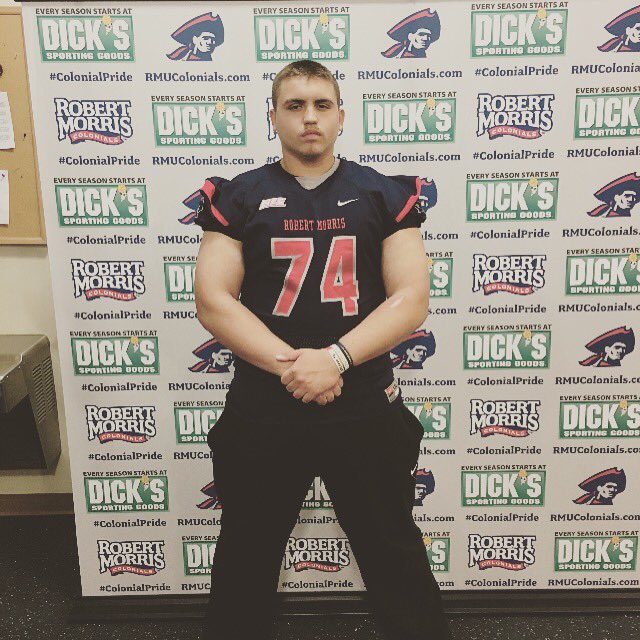 Coach_JLaSala's tweet photo. Tyler Zewacki @Zawacki34 (c/o 2017) on his visit to Robert Morris earlier today. https://t.co/jxTOZDvwPS