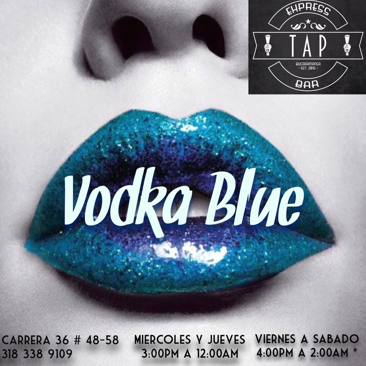 Tapexpressbar's tweet photo. #vodkaBlue #curacaoblue #cocktails #TapExpressBar #Bucaramanga #Nochedesabado https://t.co/ommMEVyu0e