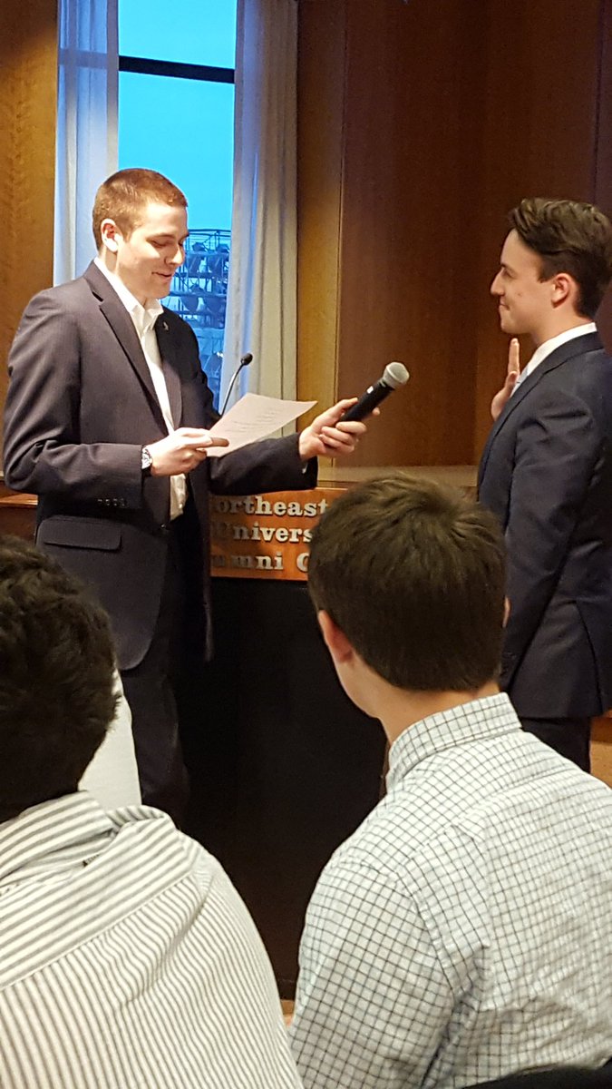 BeckyLindley77's tweet photo. Passing of the Gavel event @NortheasternSGA @Northeastern Congrats @ElliotHoren @SuchiraSharma https://t.co/F7U8i3ZO3R
