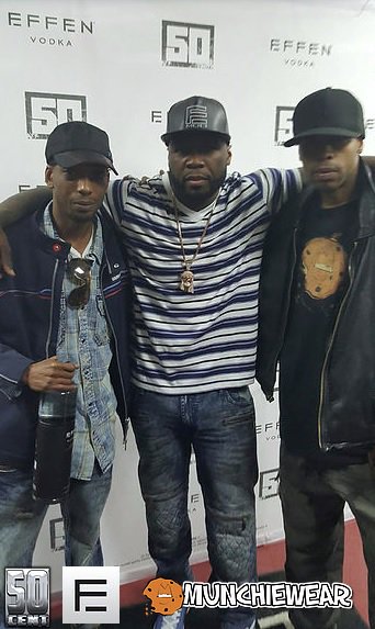 BMunchy's tweet photo. Puzzle, 50Cent, Machette VanHelsing (Buzz Munchiez CEO) #50Cent #Munchiewear  #EFFENVodka https://t.co/0AQm3wHKoG