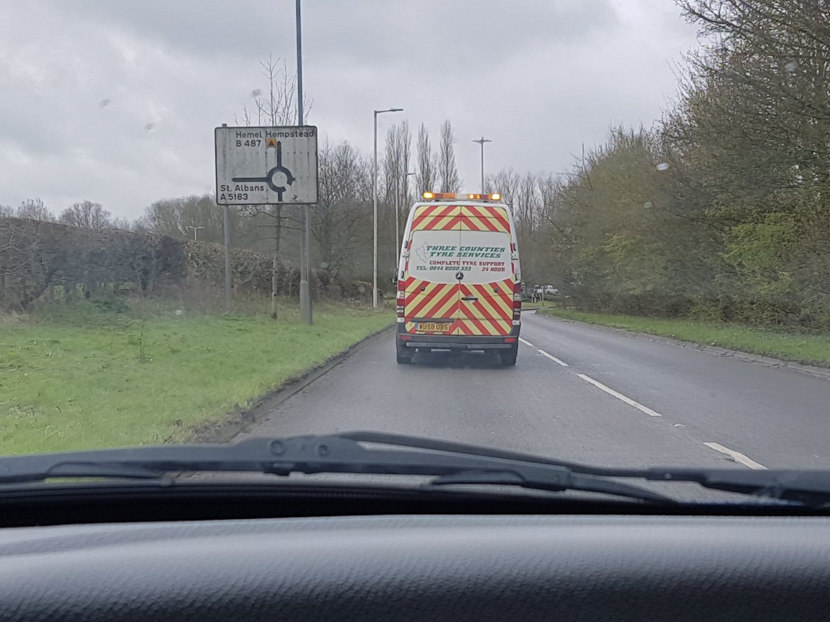 bert_iero's tweet photo. @TCTServices Your driver was on the phone, beacons on and tailgating in the wet the whole of the A5183 to St Albans. https://t.co/g0r6qtuCVW