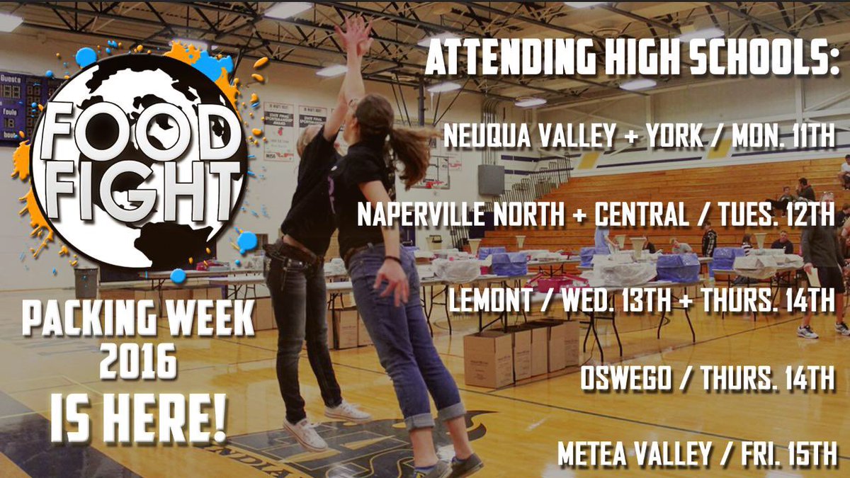 Empowered2Fight's tweet photo. Packing Week 2016 will be one for the books ladies and gentleman. Come out and help pack meals! #WeFightWorldHunger https://t.co/dPgrZMWu93