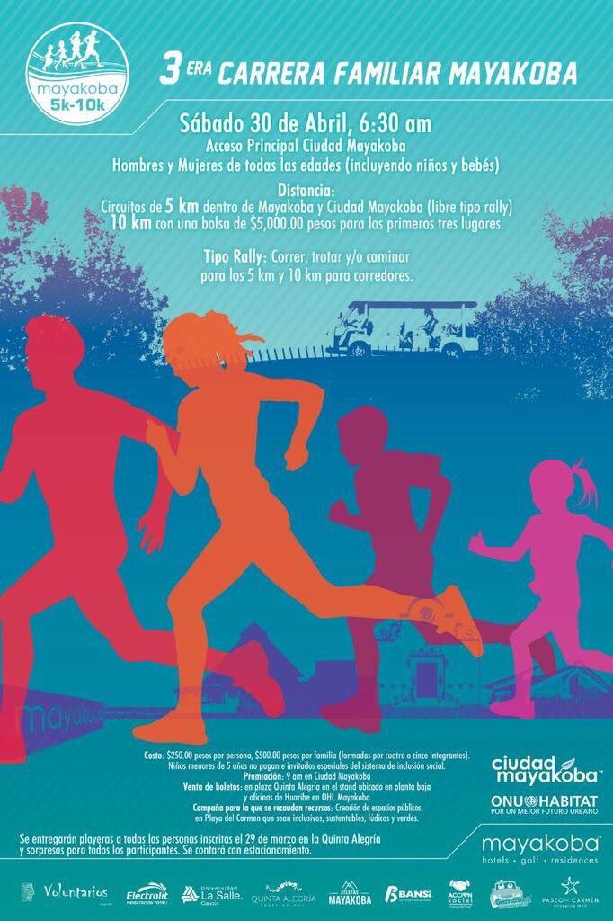 ConciergeFT's tweet photo. #NoTeLoPierdas 30abril carrera @mayakoba @Be_Alliance @CulturaRiviera @pinkconchparade @Playahit @YNMedinA @sedetur https://t.co/V6PBmysPqe