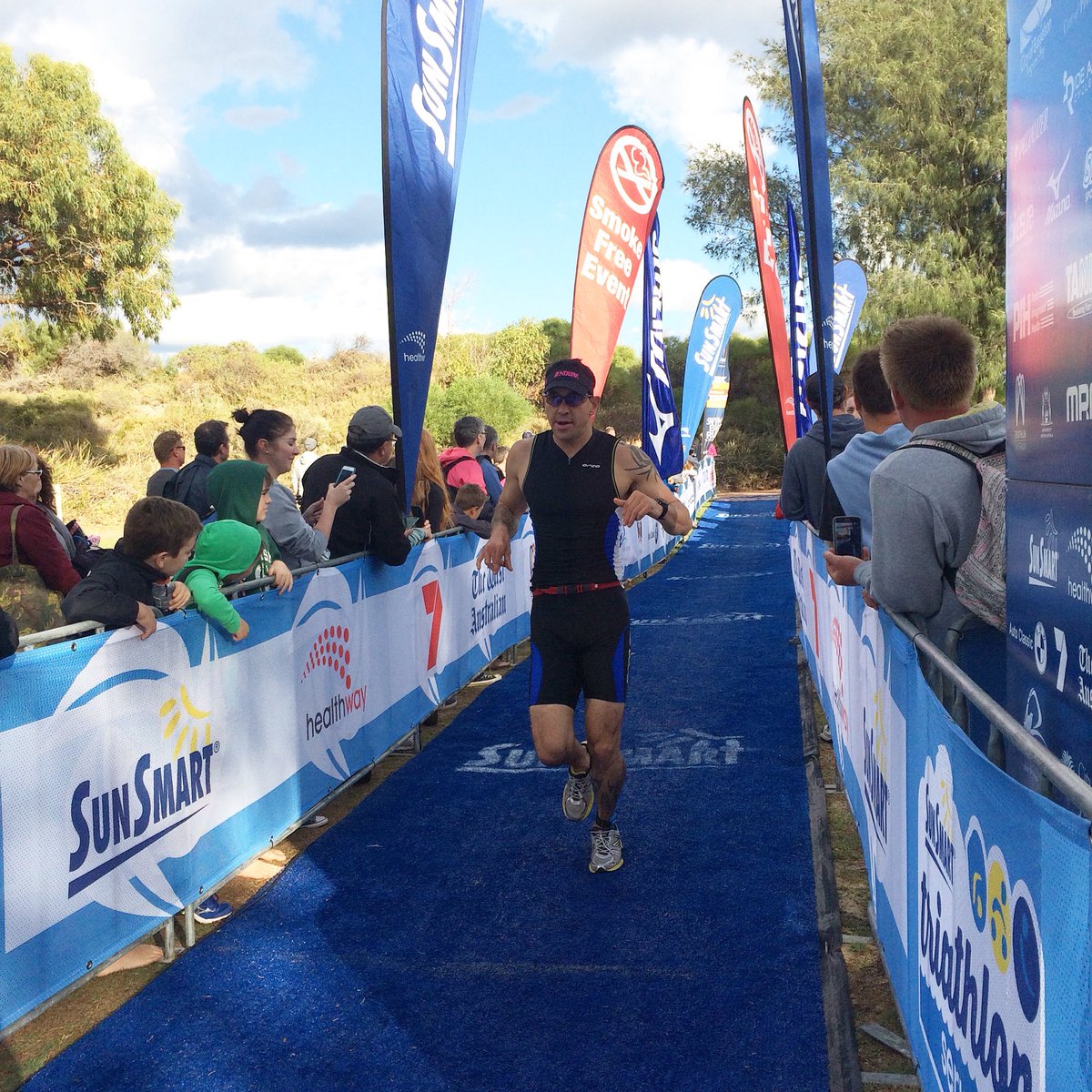 TriEventsWA's tweet image. Our Enticer participants are crossing the finish line at Race 5 of the SunSmart Triathlon Series #sunsmart