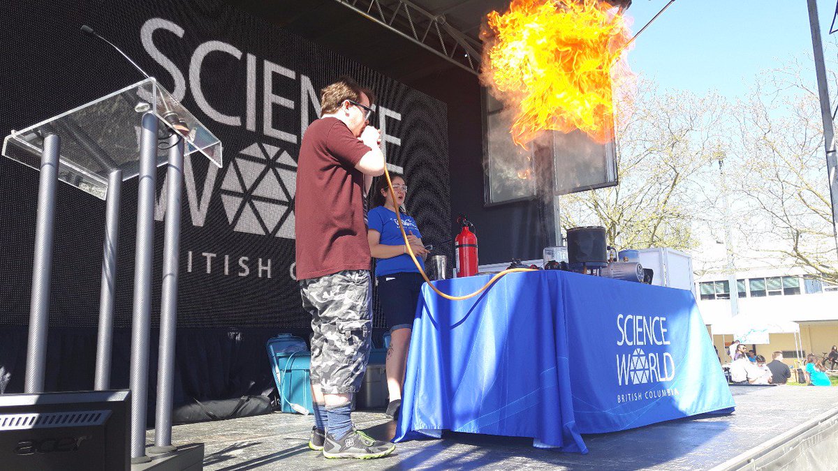 RoadDogMedia's tweet photo. Fire breathing children at BCIT Open House.  #DiscoverBCIT https://t.co/vFgKyDWPa5