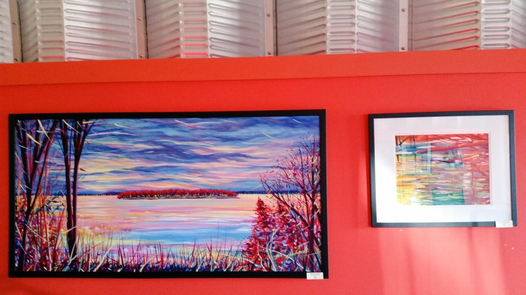 Loving our new artist Susan Moshynski's artwork up in the winery <a href="/artinthecounty/">Art in the County</a> <a href="/PECArtsCouncil/">PEC Arts Council</a> #wineandart